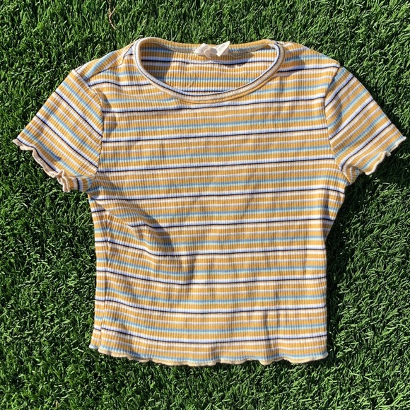 Sky and Sparrow striped top // Girls Small - Picture 1 of 3